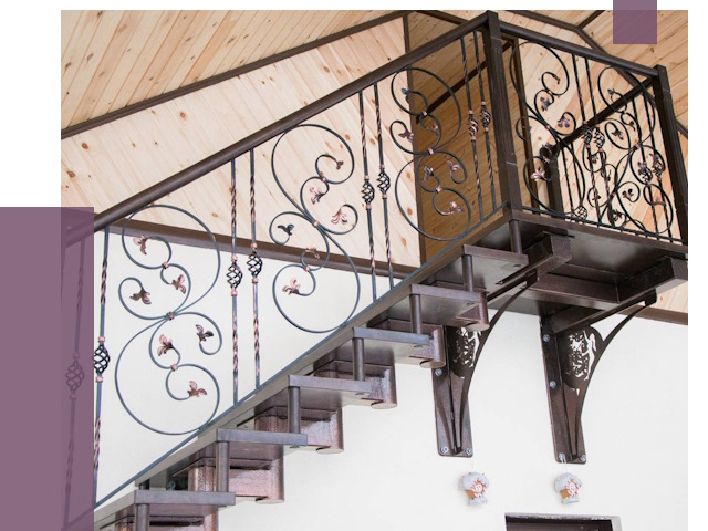 Кованые лестницы в Полевской от 80067 руб. под ключ