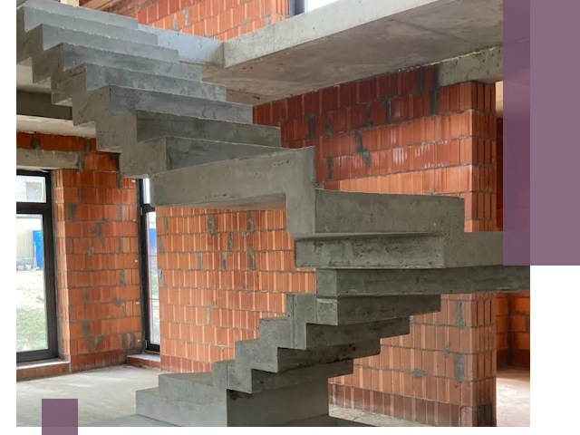 Изготовление бетонных лестниц под ключ в Полевской