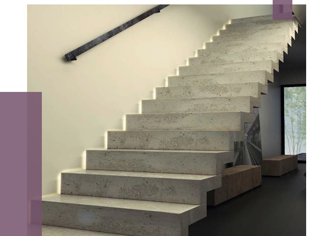 Облицовка бетонных лестниц в Полевской от 4619 руб/м2 