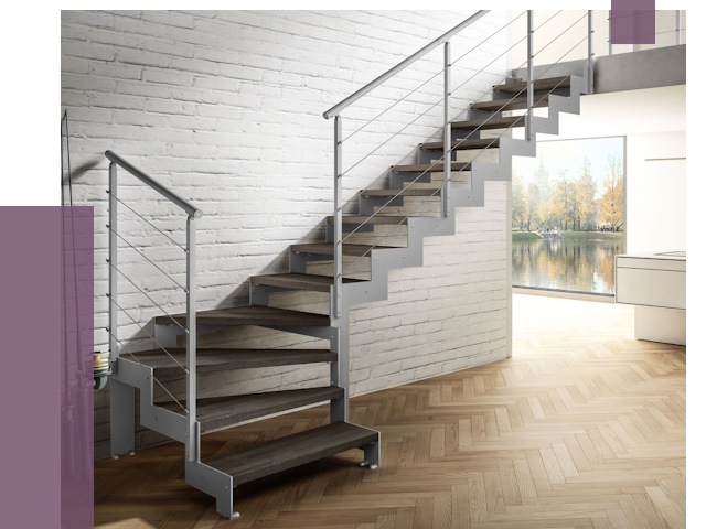 Г-образные лестницы под ключ в Полевской от 37211 руб. | ПРОЛЁТ-Плв