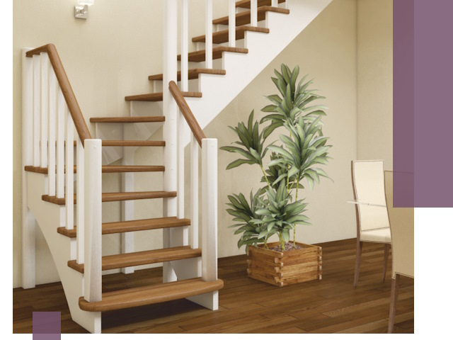 Г-образные лестницы под ключ в Полевской — изготовление и монтаж