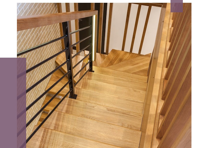 Лестницы из ясеня в Полевской под ключ от 10060 руб. 