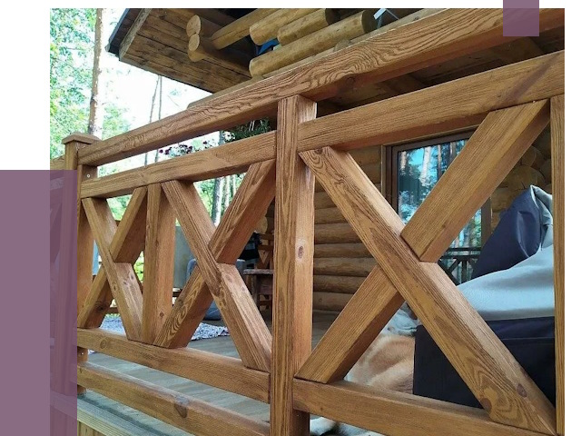 Деревянные перила под ключ в Полевской от 7699 руб. 