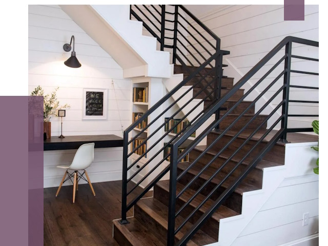 Перила для лестницы в доме в Полевской от 7442 руб. — ПРОЛЁТ-Плв