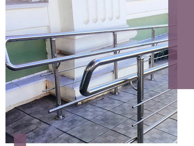 Ограждения пандусов из металла и нержавейки в Полевской