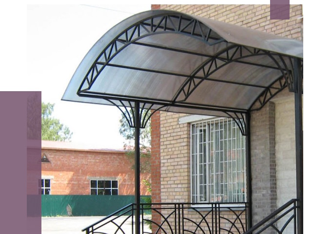 Металлические навесы и козырьки в Полевской от 12831 руб.