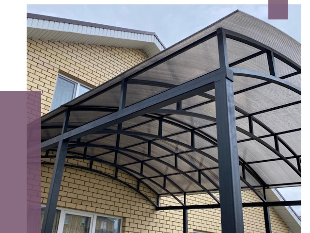 Монтаж козырьков в Полевской от 11548 руб. | ПРОЛЁТ-Плв