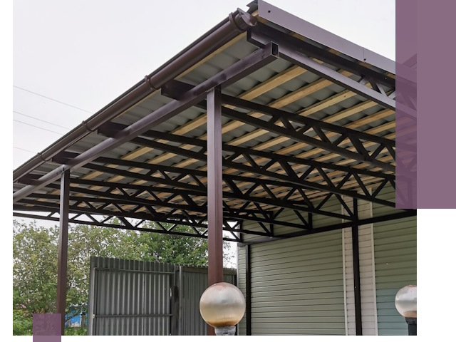 Навесы под ключ в Полевской: изготовление, монтаж и гарантия