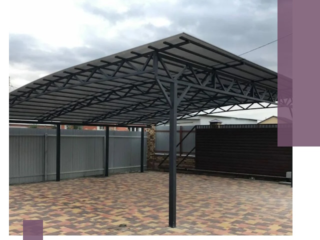 Недорогие навесы под ключ в Полевской — изготовление и монтаж