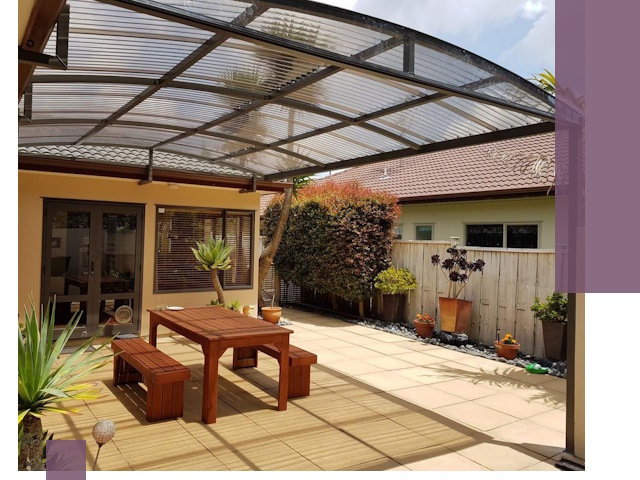 Навесы во двор под ключ в Полевской — изготовление и монтаж