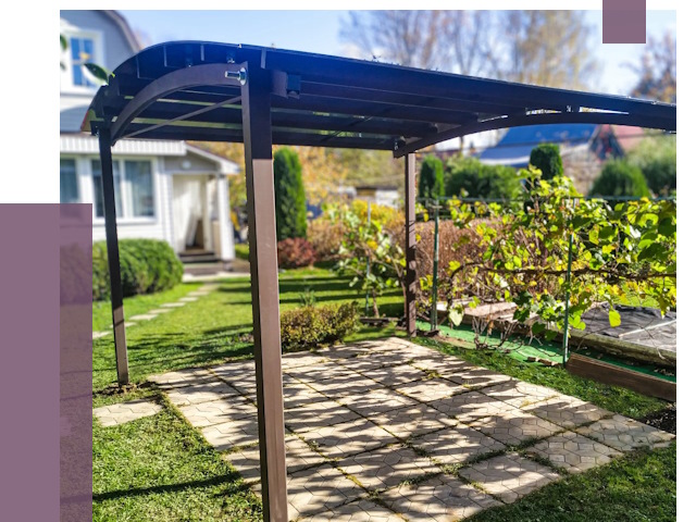 Навесы для дачи в Полевской от 12780 руб. под ключ — ПРОЛЁТ-Плв