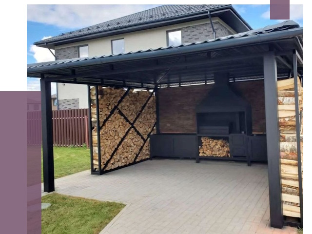 Навесы для барбекю в Полевской от 12780 руб. под ключ | ПРОЛЁТ-Плв