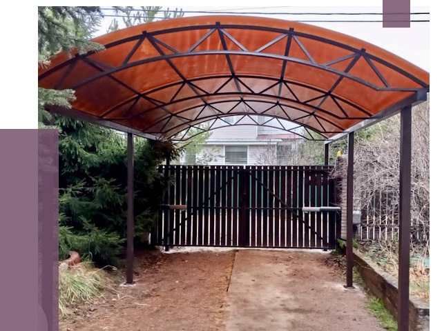 Арочные навесы в Полевской от 12780 руб. — изготовление и монтаж | ПРОЛЁТ-Плв