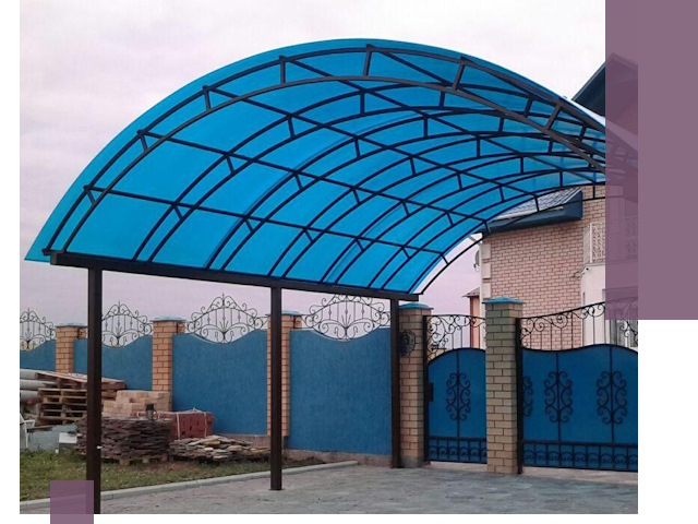 Арочные навесы под ключ в Полевской — изготовление и монтаж