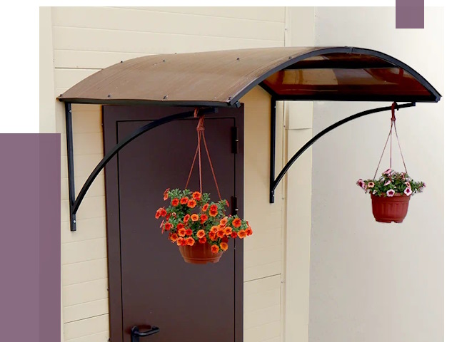 Козырьки над входом в Полевской от 14884 руб.  | ПРОЛЁТ-Плв