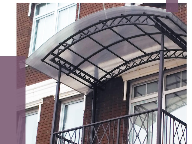 Козырьки над балконом в Полевской от 8674 руб. | ПРОЛЁТ-Плв