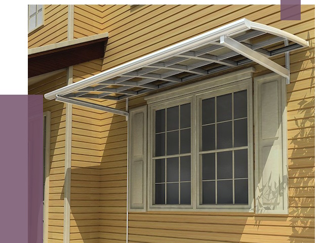 Козырьки над окнами в Полевской от 7647 руб. — монтаж, покупки | ПРОЛЁТ-Плв