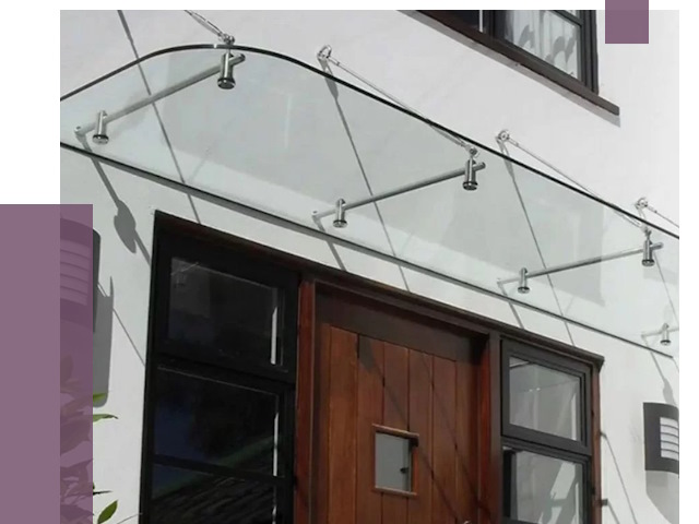 Стеклянные козырьки в Полевской от 18990 руб. | ПРОЛЁТ-Плв