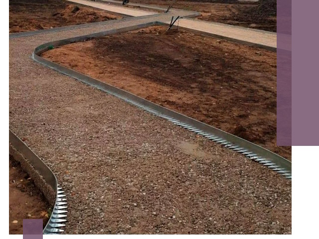 Металлические бордюры под ключ в Полевской — изготовление и монтаж